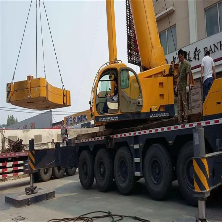 东营河口当地吊车出租|机器吊装|75吨|工厂搬迁服务